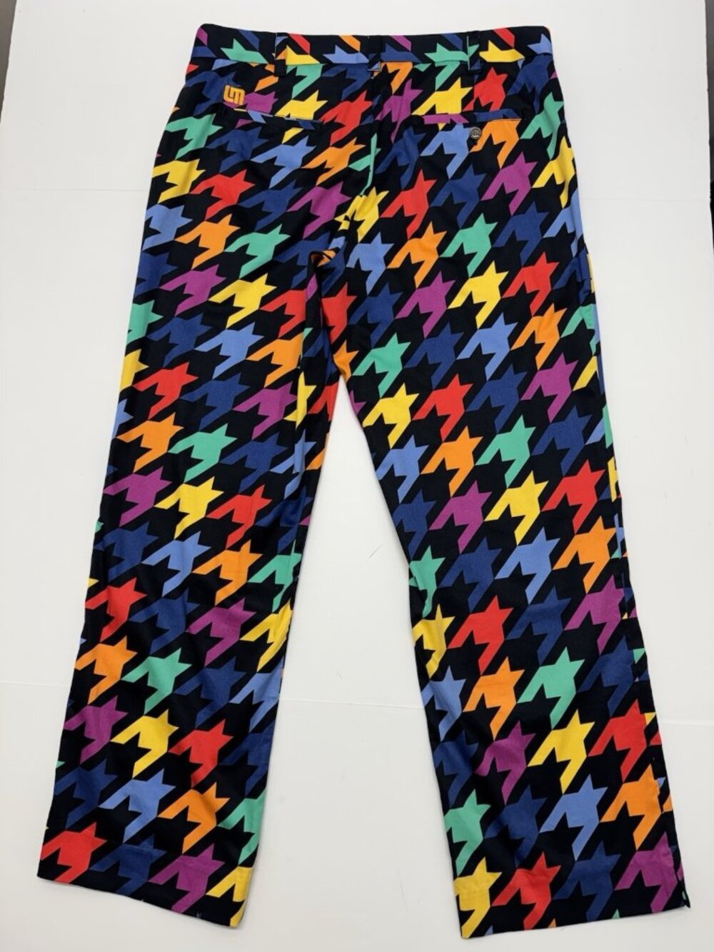 Loudmouth Razzle Dazzle Mens Golf Pants 36 X 29.5 Colorful Herringbone Print - Picture 3 of 14